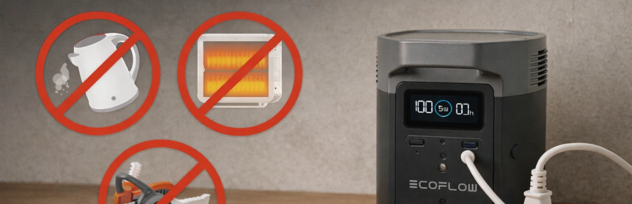 Що НЕ можна підключати до EcoFlow: реальні обмеження зарядних станцій